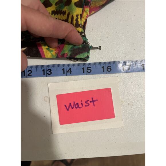 WD NY Multi-color Pleated 100% Linen Skirt Women’s Sz 8 Boho Festival - Picture 6 of 12